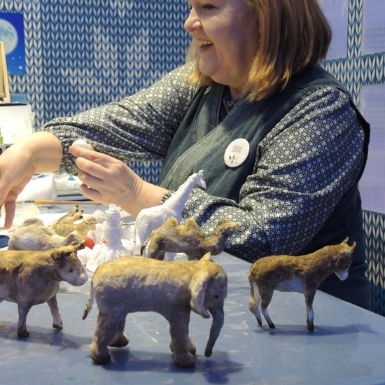 Новогодняя волшебная лошадка из ваты