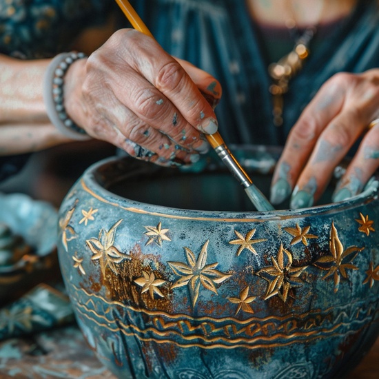 Роспись овала и шкатулки «Ванна»