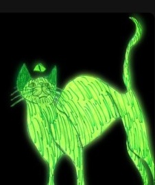 Зелёная кошка