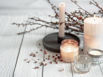 Творческий мастер-класс по изготовлению подставки из гипса и ароматической свечи