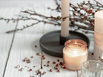 Творческий мастер-класс по изготовлению подставки из гипса и ароматической свечи